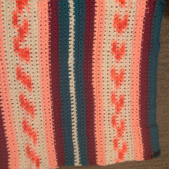 3 Handmade Crochet Afghans Vibrant Colors New Throws Couch or Chair Ready See - Picture 7 of 7